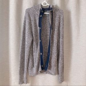 NWOT Dressy Button Up/Zip Up Blue Banana Republic Hoody in Medium